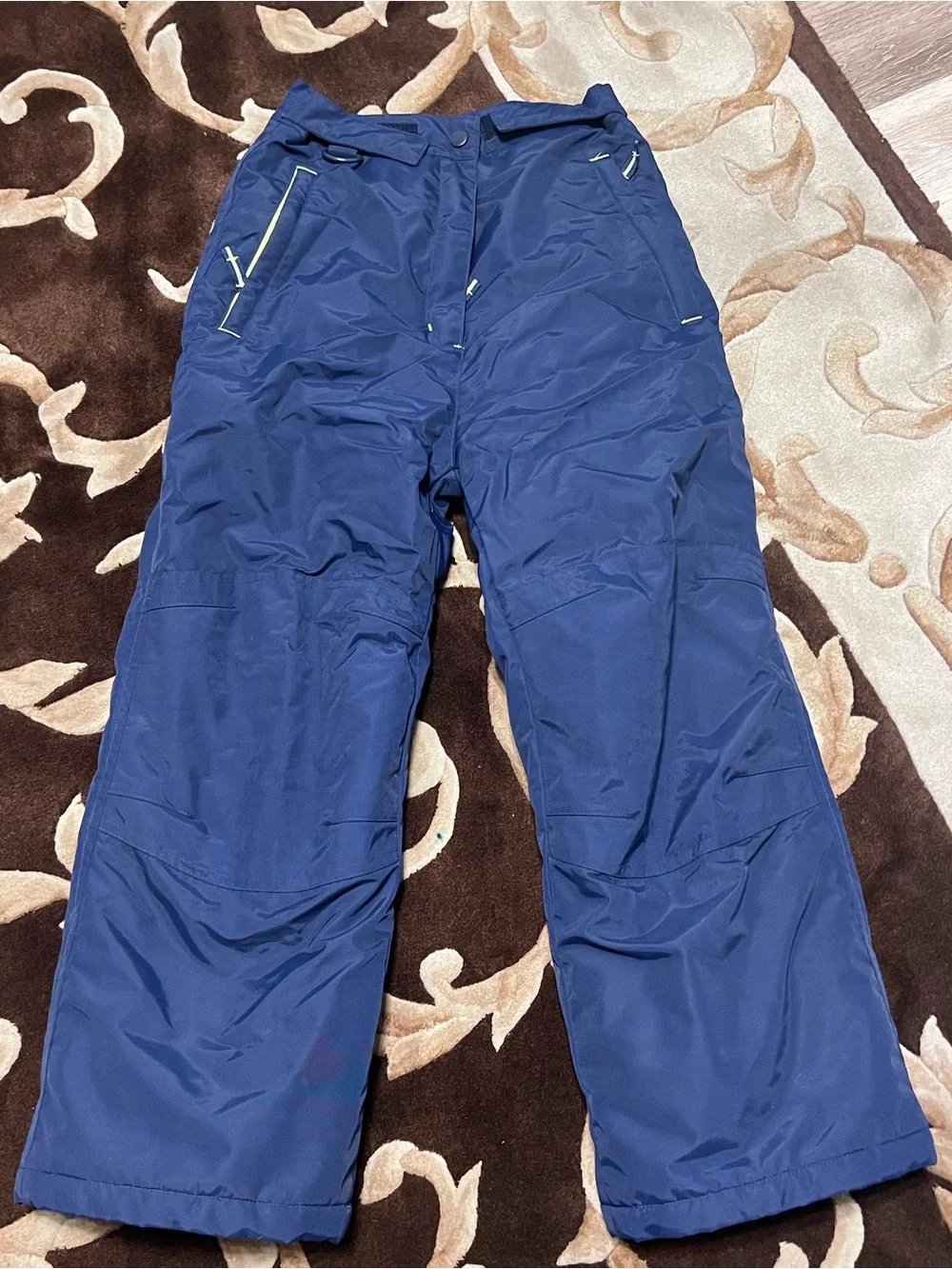 Boys youth 8 medium Insulated Navy Blue Snow Pants winter • Amazon essentials